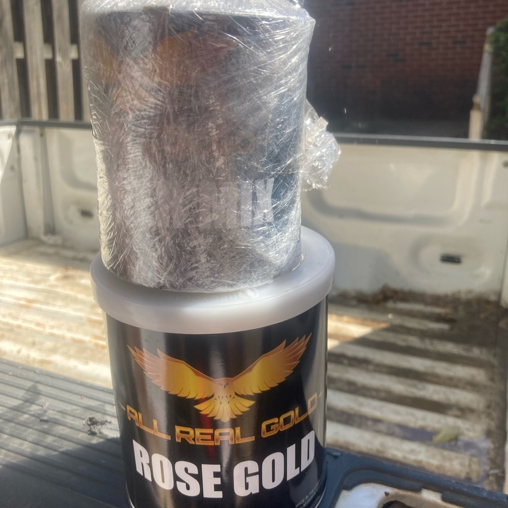 All Real Gold Rose Gold Canister